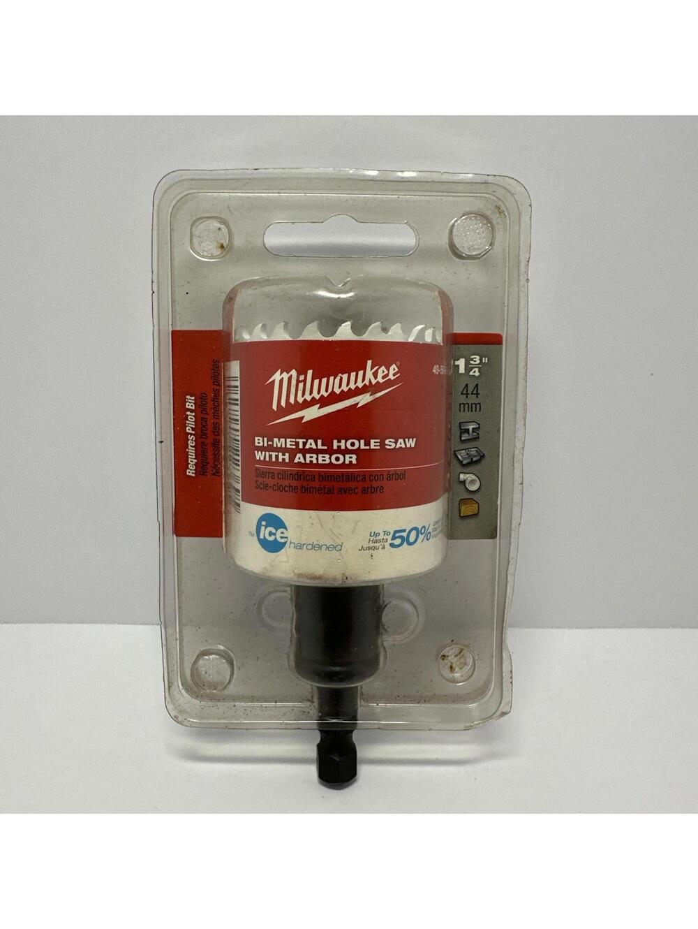 Milwaukee 1 3/4" HOLE DOZER Bi-Metal Saw with Arbor 49-56-9666- NEW